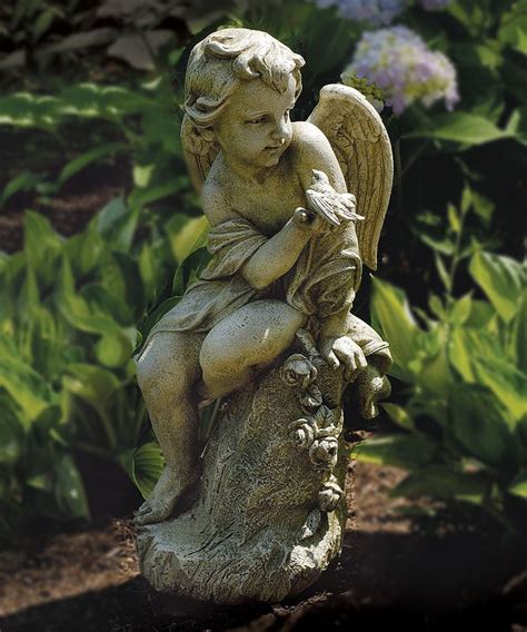 garden cherub sculptures|large outdoor cherub statues.